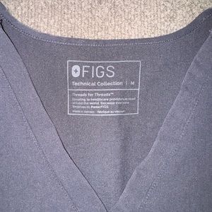 Figs Gray Two Pocket Top